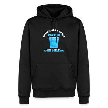 Alkohol - Männer Premium Bio Hoodie - Schwarz - Vorne - Nico (187cm)