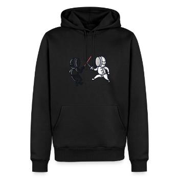 Fechten, Degenfechten, Florett - Männer Premium Bio Hoodie - Schwarz - Vorne - Nico (187cm)