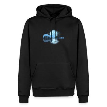 Gitarre Reflexion Geschenk - Männer Premium Bio Hoodie - Schwarz - Vorne - Nico (187cm)