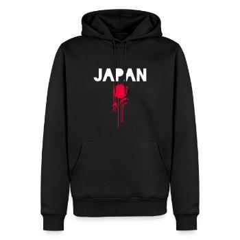 Usine japonaise Japon - Sweat à capuche Premium bio Homme - noir - Devant - Nico (187cm)
