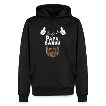 Super Papa Barbu C'est Mon papa D'Amour - Sweat à capuche Premium bio Homme - noir - Devant - Nico (187cm)