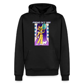Proud Cat Dad - Männer Premium Bio Hoodie - Schwarz - Vorne - Nico (187cm)