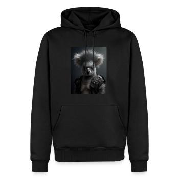 Cooler Punk Koala - Männer Premium Bio Hoodie - Schwarz - Vorne - Nico (187cm)