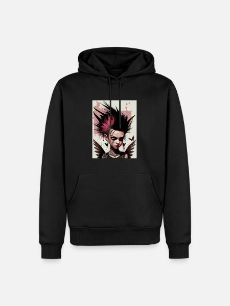 Fée punk cool - Sweat à capuche Premium bio Homme - noir
