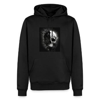 Skull in the Moonlight - Men’s Premium Organic Hoodie - black - Front - Nico (187cm)