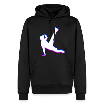 Trippy Breakdancer - Men’s Premium Organic Hoodie - black - Front - Nico (187cm)