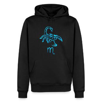Skorpion - Männer Premium Bio Hoodie - Schwarz - Vorne - Nico (187cm)