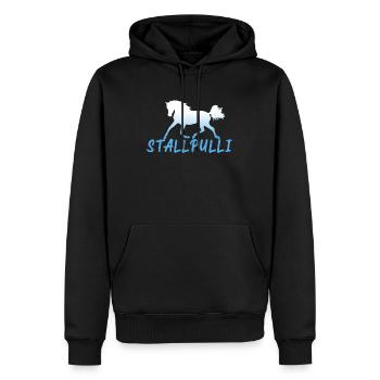 Stallpulli Pferd Reiten Reitstall Reiterhof Stall - Männer Premium Bio Hoodie - Schwarz - Vorne - Nico (187cm)