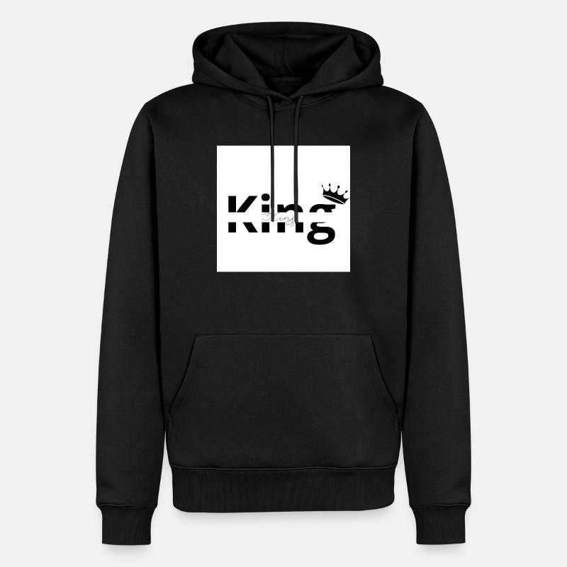 König Sweatshirt - Männer Premium Bio Hoodie - Schwarz