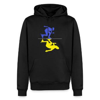 eisläufer shorttrack eisschnelllauf schlittschuh - Männer Premium Bio Hoodie - Schwarz - Vorne - Nico (187cm)