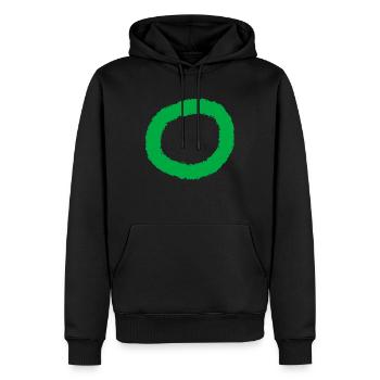 Cercle Manch - Sweat à capuche Premium bio Homme - noir - Devant - Nico (187cm)