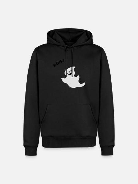 Small ghost - Men’s Premium Organic Hoodie - black