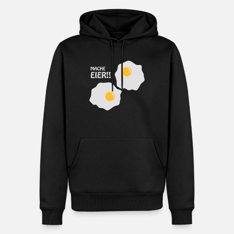 Mache Eier - Männer Premium Bio Hoodie - Schwarz