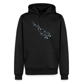 stars - Sweat à capuche Premium bio Homme - noir - Devant - Nico (187cm)