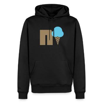 Nice blue - Men’s Premium Organic Hoodie - black - Front - Nico (187cm)
