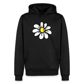 daisy_flower - Sweat à capuche Premium bio Homme - noir - Devant - Nico (187cm)
