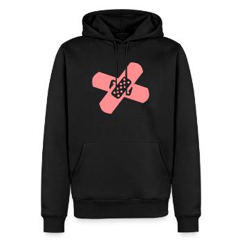 pansement medicale bobo 2 - Sweat à capuche Premium bio Homme - noir - Devant - Nico (187cm)