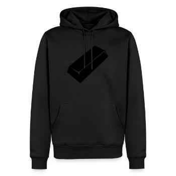 LINGOT OR - Sweat à capuche Premium bio Homme - noir - Devant - Nico (187cm)