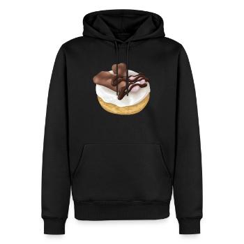 Donut Guimauve - Sweat à capuche Premium bio Homme - noir - Devant - Nico (187cm)