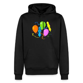 Geburtstagsparty Ballons - Männer Premium Bio Hoodie - Schwarz - Vorne - Nico (187cm)