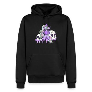 Pastell Goth gruseliges Hexen-Einhorn jetzt Gothic-Blase - Männer Premium Bio Hoodie - Schwarz - Vorne - Nico (187cm)