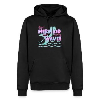 Ocean Sublimation - Men’s Premium Organic Hoodie - black - Front - Nico (187cm)