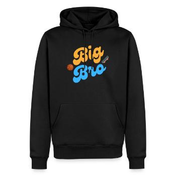 Big Bro - Männer Premium Bio Hoodie - Schwarz - Vorne - Nico (187cm)