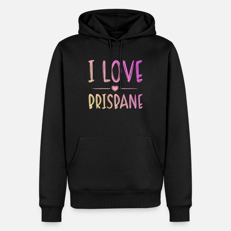 J’aime Brisbane - Sweat à capuche Premium bio Homme - noir