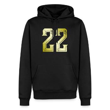 22 Number Symbol - Men’s Premium Organic Hoodie - black - Front - Nico (187cm)