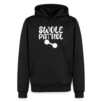 Swole Patrol - Männer Premium Bio Hoodie - Schwarz - Vorne - Nico (187cm)