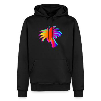 Electric Palms : des vibrations de fête vibrantes - Sweat à capuche Premium bio Homme - noir - Devant - Nico (187cm)