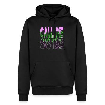 bitcoin mineur présenter idée maison blague amour - Sweat à capuche Premium bio Homme - noir - Devant - Nico (187cm)