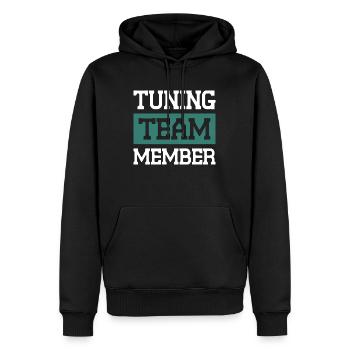 Équipe de tuning - Sweat à capuche Premium bio Homme - noir - Devant - Nico (187cm)