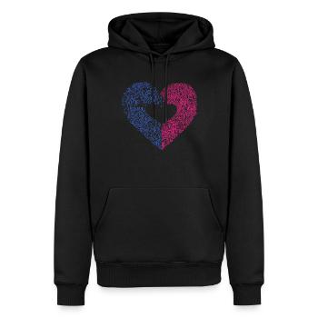 Herz Symbol Liebe süß Herzen rosa Zeichnung 5 - Männer Premium Bio Hoodie - Schwarz - Vorne - Nico (187cm)