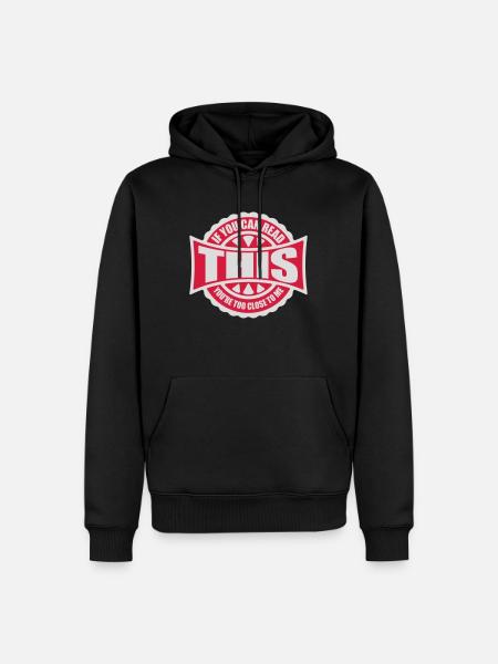 trop près de moi - Sweat à capuche Premium bio Homme - noir