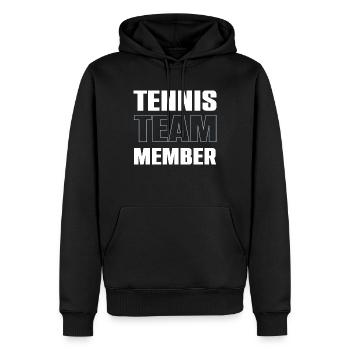 Tennis Team - Männer Premium Bio Hoodie - Schwarz - Vorne - Nico (187cm)