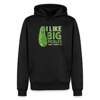 I Like Big Pickles And I Cannot Lie Pickle Cucumbe - Männer Premium Bio Hoodie - Schwarz - Vorne - Nico (187cm)