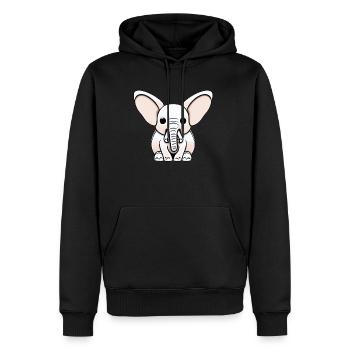 Kleiner Elefant Cartoon niedlich Abenteuer 18 - Männer Premium Bio Hoodie - Schwarz - Vorne - Nico (187cm)