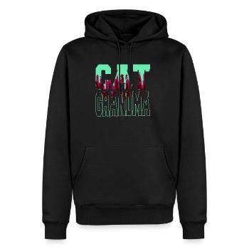 love avogato black cat hoodies and sweatshirts - Männer Premium Bio Hoodie - Schwarz - Vorne - Nico (187cm)