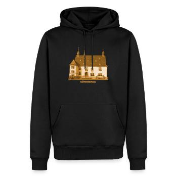 Sömmerda Rathaus Thüringen - Männer Premium Bio Hoodie - Schwarz - Vorne - Nico (187cm)