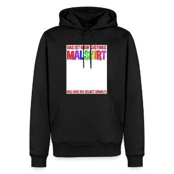 Lustiges Malen Zeichnen Shirts Bemalen Malshirt - Männer Premium Bio Hoodie - Schwarz - Vorne - Nico (187cm)
