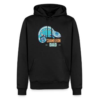 Chameleon Dad Reptile Lizard Lover - Männer Premium Bio Hoodie - Schwarz - Vorne - Nico (187cm)
