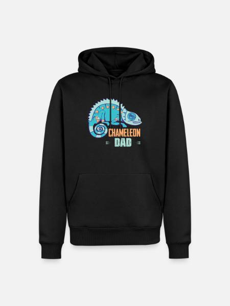 Chameleon Dad Reptile Lizard Lover - Men’s Premium Organic Hoodie - black