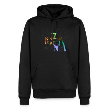 Vie - Sweat à capuche Premium bio Homme - noir - Devant - Nico (187cm)