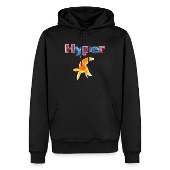 Hyper & Dancing - Men’s Premium Organic Hoodie - black - Front - Nico (187cm)