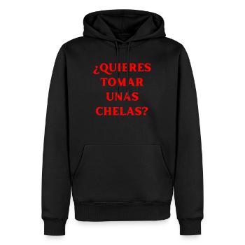 Trinkspruch Spanisch Mexikanisch - Männer Premium Bio Hoodie - Schwarz - Vorne - Nico (187cm)