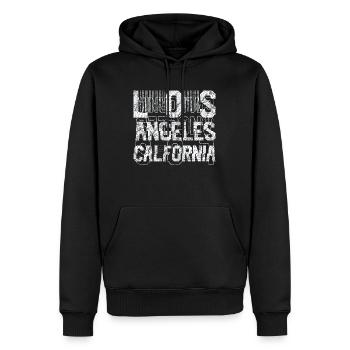 La usa plage été océan vagues de la mer californie - Sweat à capuche Premium bio Homme - noir - Devant - Nico (187cm)