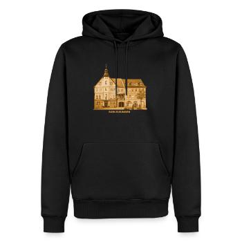 Schleusingen Town Hall Hildburghausen Thuringia - Men’s Premium Organic Hoodie - black - Front - Nico (187cm)