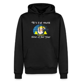 It´s the most wonderful time of the year - Männer Premium Bio Hoodie - Schwarz - Vorne - Nico (187cm)