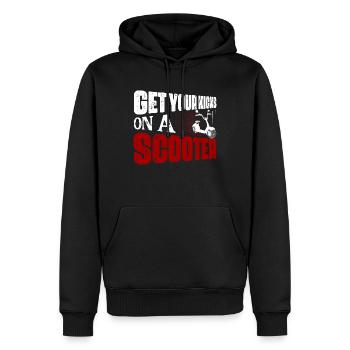 Get Your Kicks On A Scooter Moped Motorbike - Männer Premium Bio Hoodie - Schwarz - Vorne - Nico (187cm)
